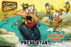 Camp Lazlo: Leaky Lake Games title screen for GameBoy Advance